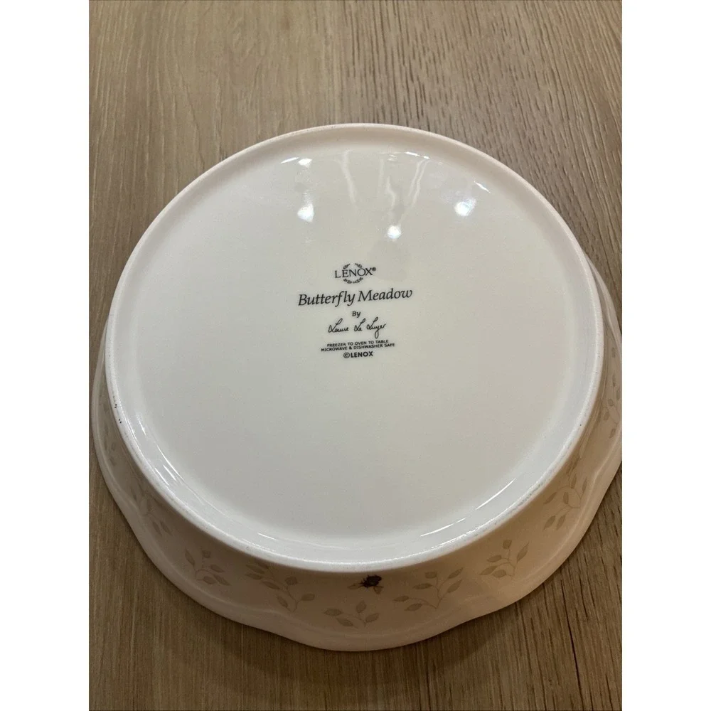 Lenox Butterfly Meadow Pie Plate Serving Dish 9.5